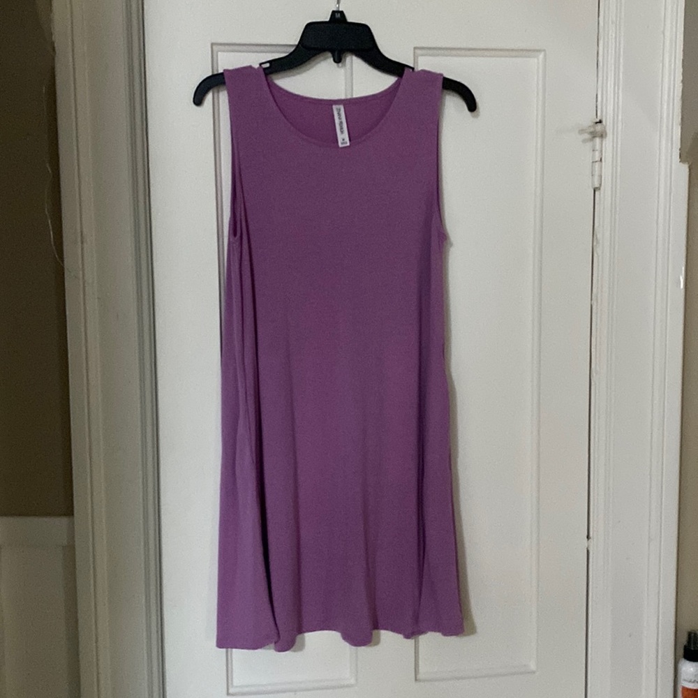 Light purple soft dress with pockets